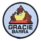 Gracie Barra Taz Logo Jiu Jitsu White Martial Arts Embroidered Iron On Patch