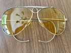 Lot Of 3 Prs Vintage Aviator Shooting Sunglasses W  Glass Lenses Estate Find