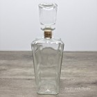 Vintage Clear Glass Whiskey Decanter With Corked Stopper Liquor Bottle Alcohol