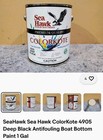 Seahawk Colorkote 4905 Deep Black Antifouling Boat Bottom Paint 1 gl 