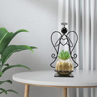 Angel Plant Terrarium With Metal Stand  Air Planter Bulb Glass Vase Metal For Hy
