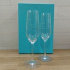 Tiffany   Co  Cadenz Champagne Glass Pair Sterling Silver Refined Drinkware