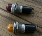 2 Dialco Panel Indicator Lights Red   Amber 75w 125v Plastic Lens