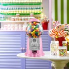 12  Gumball Machine With Coin Bank - Pink  Vintage Bubble Gum Candy Dispenser