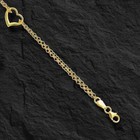 14kt 10  Yellow Gold Shiny Open Heart  Anklet Chain Bracelet  2 5 Grams