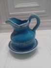 Vtg Great Smoky Mountains  4  Pitcher Saucer Paden City  Pottery Souvenir