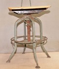 Vintage Toledo Metal Furniture Spider Base Drafting Stool Industrial Collectible
