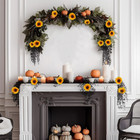 Artificial Sunflowers With Stems 10pcs Faux Silk Yellow Flower For Wedding Bo   