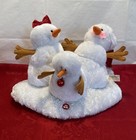 Vtg Dan Dee Collector   s Choice Animated Snowman Family - Singing White Christmas