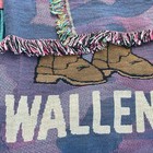 Limited Edition Morgan Wallen Norris Bear Woven Blanket Purple Camo Festival New