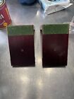 Vintage Brass And Mahogany Anchor Bookends Library Nautical Sailor Ships 6x6x3