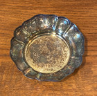 Barker Ellis Silver-plated Ornate 6  Fluted Scalloped Rim Bowl England Patina