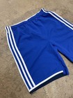 Adidas Shorts Youth 14 Blue 3-stripes Adizero Athletic Soccer Running Gym