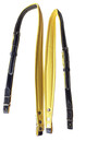 Genuine Leather Accordion Straps Black   Yellow