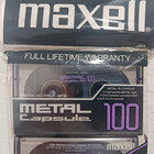 Vintage Nos Two Pack Maxell Metal Capsule 100 Cassette Tape