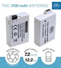 Bm Lpe8 2x Batteries   Charger For Canon Eos Rebel T2i T3i T4i T5i 600d 700d