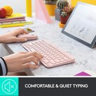 Logitech K380 Pebble Wireless Multi-device Keyboard - Rose Spanish Layout