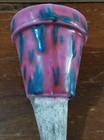 Ceramic Flower Pot Plant Water Spike Feeder Aid Vintage Glazed Red