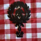 Vintage Robert Emig Cast Iron Trivet T-13 Eagle Heart Laurel Wreath Americana 4
