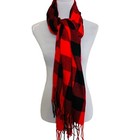 Oversized Tartan Buffalo Plaid Scarf Wrap Shawl Fringe Winter Weather Checked