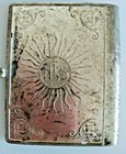 Unique Antique Catholic Tin Match Box Holder With Pope Pont Max