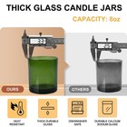 Showin 8 Oz Thick Candle Jars For Making Candles 15 Pcs  Green Empty Jars With W