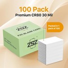 100 Pack Blank Pvc Cards Cr80 30 Mil Plastic Id Badge Cards For Photo Printers