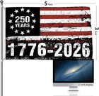 250 Years America Flag  3x5 Ft  Usa 250th Anniversary Patriotic Design 1776-2026