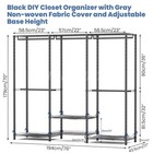 L Size Heavy Duty Garment Rack Clothes Rack Closet Clothing Shelves Freestanding