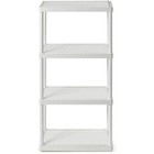 Gracious Living 4 Shelf Fixed Height Solid Light Duty Storage Unit 24 X 12 X 48