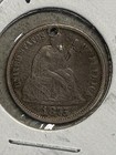 1875 Seated Liberty Dime  love Token   hf    