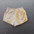 Nike Court Heritage Womens M Dri-fit Printed Tennis Shorts Beige Stripe Stretch