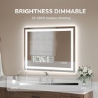 40x32 led Bathroom Mirror  Tempered Glass Backlit Anti-fog Lighted Vanity Mirror