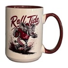 Handmade 15oz Ceramic Coffee Mug cup crimson roll Tide college Football alabama