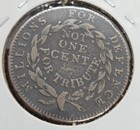 1837 Not One Cent   Millions For Defence Hard Times Token  ht-46   Very Good