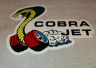 Vintage Ford Cobra Jet Engine W  Snake On Wheels 12  Metal Car Gasoline Oil Sign