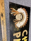 1930s Original Indian Chief Paints Metal Sign Double Sided Rare Vintage
