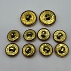 Ralph Lauren Gold Blazer Buttons Polo Crest Waterbury Usa 15mm 20mm Set Of 10