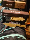 Ka-bar Bk18 Becker Harpoon Fixed Blade Knife 4 625  brown  W celcon   Sheath new 