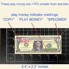 68 Pc Play Money Kiddy Cash Fake Dollar Bills Printed Note Replica 1 Sided Print