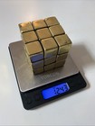 Vintage -  Playable Rubik s Rubix Cube Brass Metal Mid Century Art
