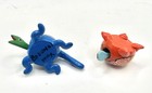 Mexican Folk Art Hand-painted Handmade Lizard   Turtle Figures 2 Signed Cozumel