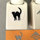 Martha Stewart Paper Craft Punch Halloween Black Arch Back Cat   Bat