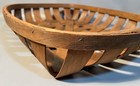 Large Tobacco Basket Handmade Wood Rectangular Farmhouse Decor