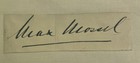 Famous Dutch Violinist Max Mossel  1871-1929  Signature  Autograph