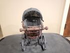 Vintage Wood Metal Ratan Baby Doll Buggy Carriage Stroller Pram Victorian Style