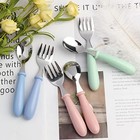 6 Pieces Stainless Steel Toddler Forks Baby Forks For Self Feeding  Kids Forks