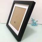 Black 6x6 Picture Frames With 4x4 Opening Mat  Black 6x6 Square Photo Frame  Sol