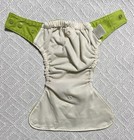 Lot Of 5 Cloth Diaper Covers Snap Closure Green Blue Yellow White