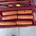 Franklin Professional Croquet Set 6 Player Wood Mallets Hard Rolling Case